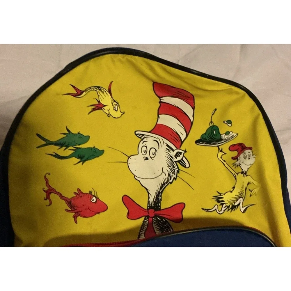 Dr Seuss Backpack Vintage 1997 And His Friends-Mini Zippered Book Bag